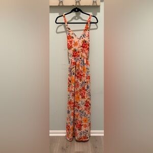 NWT GAP Floral Maxi Dress in Pink and Orange
